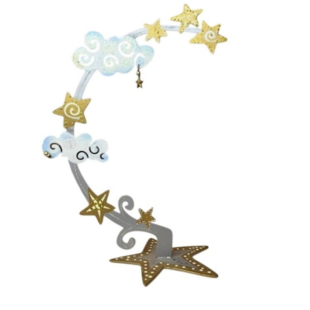 Metal Star & Cloud Tabletop Sculpture By Rossi